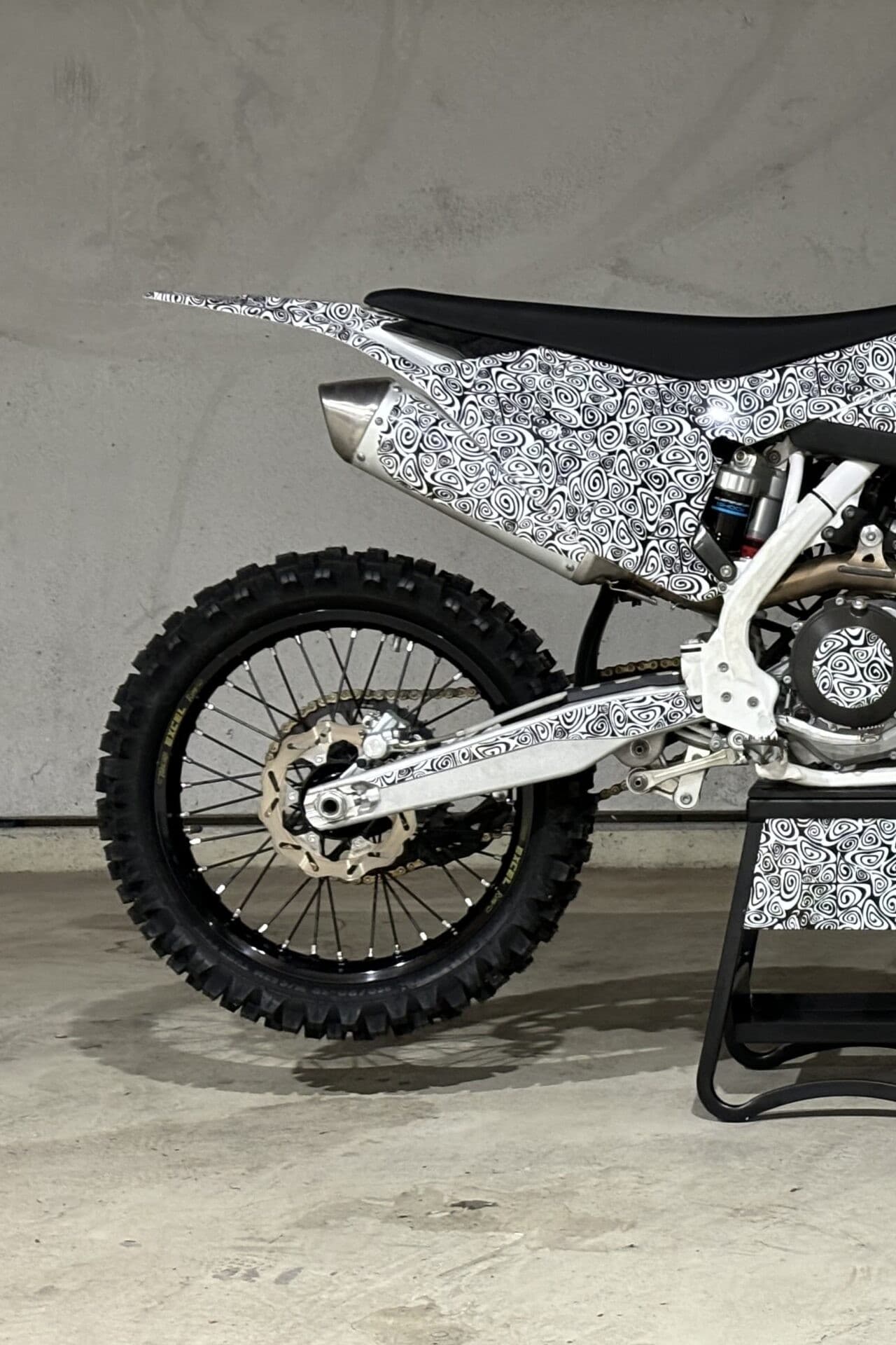 Motocross Motorrad Heck